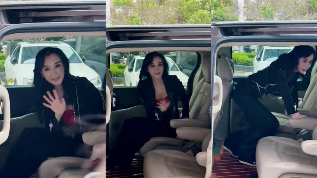 蕭薔衝中國「彎腰搭車」57歲狀態太狂!「猛寵粉太大方」網震撼:香噴噴