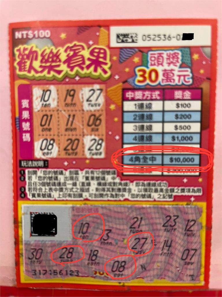 粗心母女「刮刮樂中1萬」丟桌上!彩券行急PO文找幸運兒…網讚:良心店家