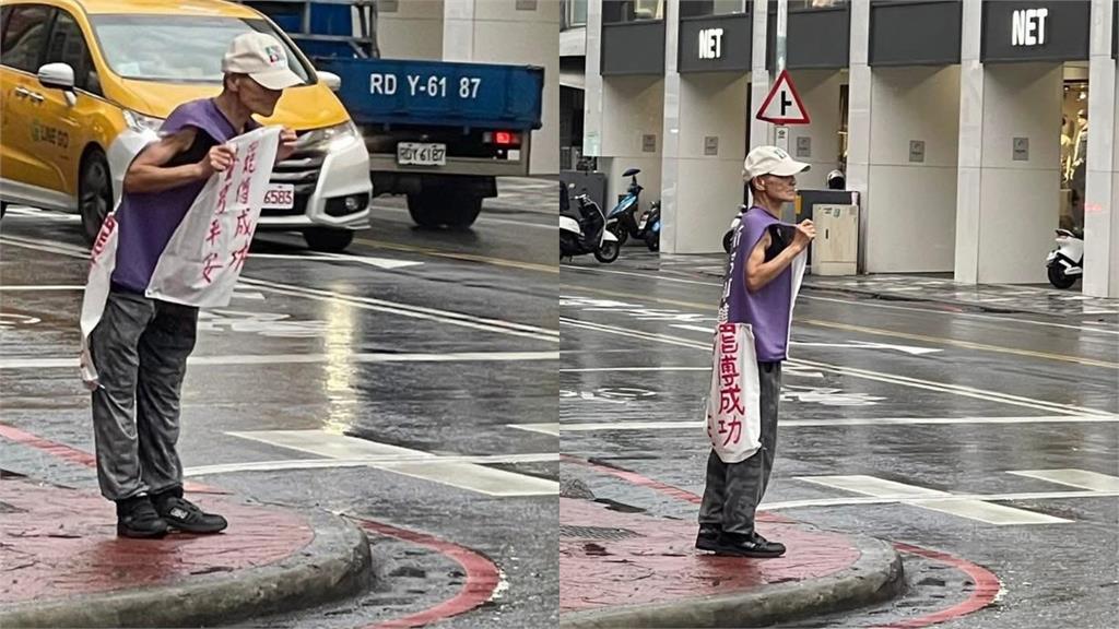 傅崐萁才遭抓包超市抬槓!80歲葉霸「0撐傘站雨中罷傅」對比逼哭網:在燃燒自己
