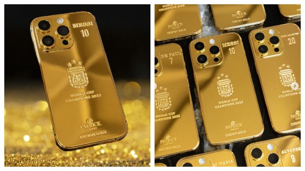 梅西訂製「35支黃金iPhone」送隊友！豪砸6百萬超狂紀念品流出