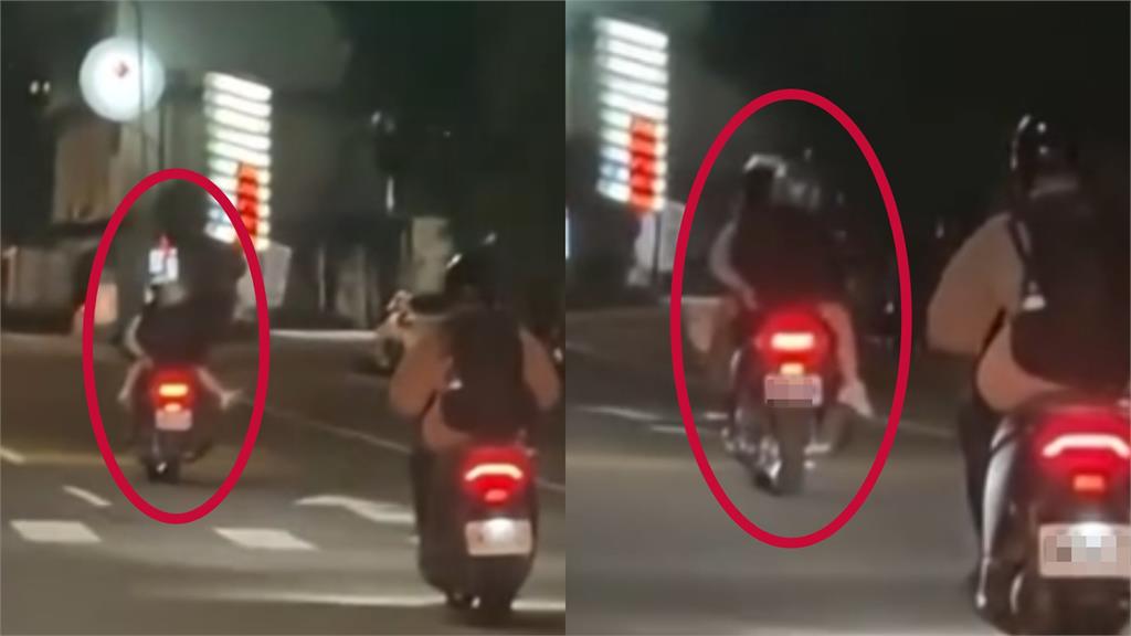 情侶市區上演「機車便當」!女反坐男懷裡狂晃畫面流出…網嚇壞:差點變靈車