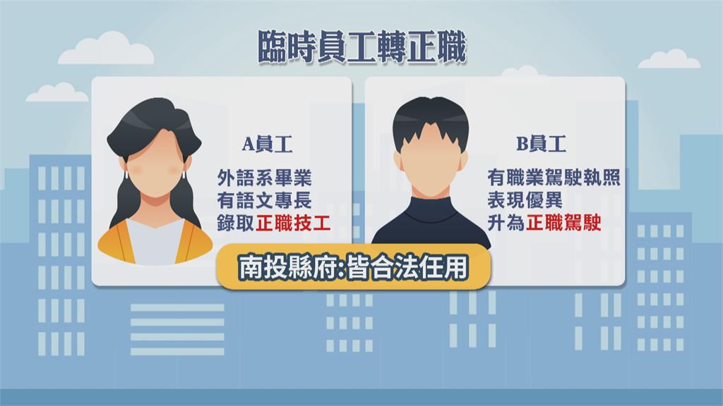 南投約聘轉正職引爭議 南投縣府回應了