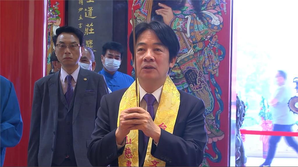 出席松山慈惠堂祈福法會 賴清德、朱立倫錯開時間避同台
