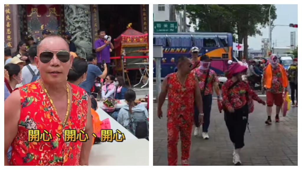 白沙屯媽祖魅力驚人!吊車大王首次「徒步進香」曬紅雙臂不喊累…網讚:畫面太狂