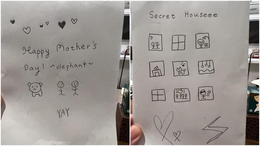 許老三親做3張卡片祝「母親節快樂」　小S看完超問號求解網友