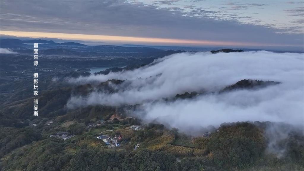 苗栗大湖不只草莓　半山腰「這兒」有雲海更有罕見雲瀑　美景如仙境