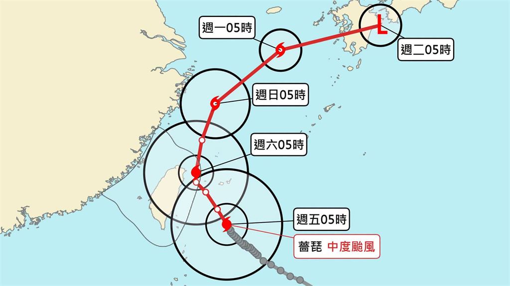 薔琵暴風圈進入花東！「這時間」最接近台灣　專家示警防強風豪雨