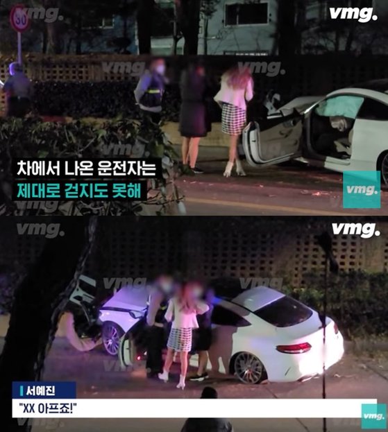 24歲「韓國小姐」醉醺醺開賓士自撞　拒酒測爆粗口！甜美形象全毀