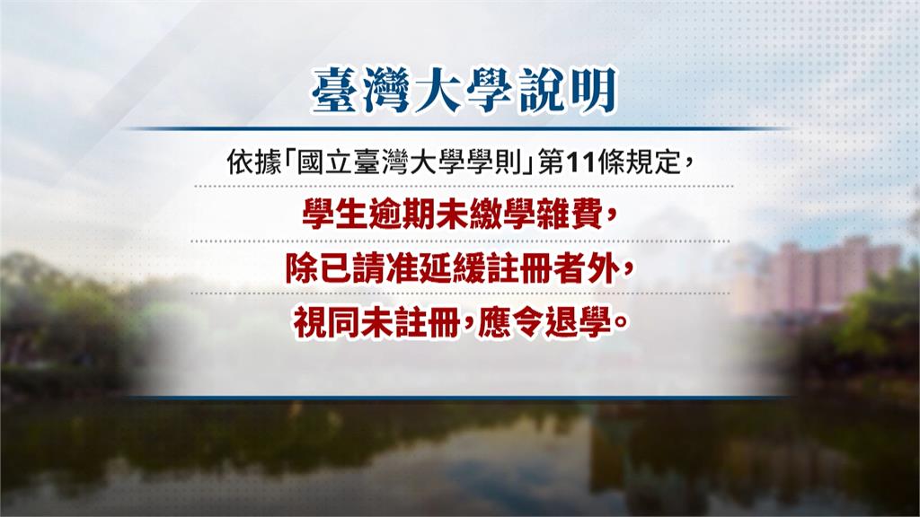 忘繳學雜費課表消失！　台大生被註記退學　急問「有救嗎？」