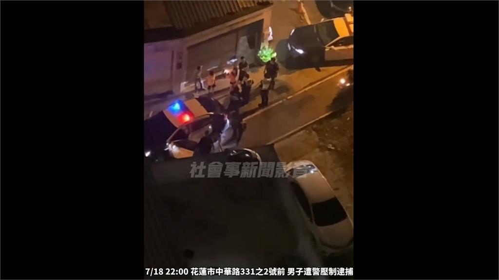 醉男街頭鬧事還踹車 警方到場大外割壓制