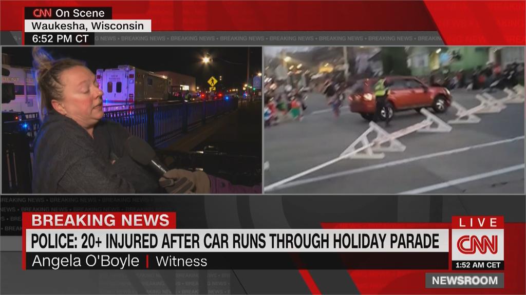 美國威斯康辛州「休旅車衝撞遊行人群」　至少1死20人傷