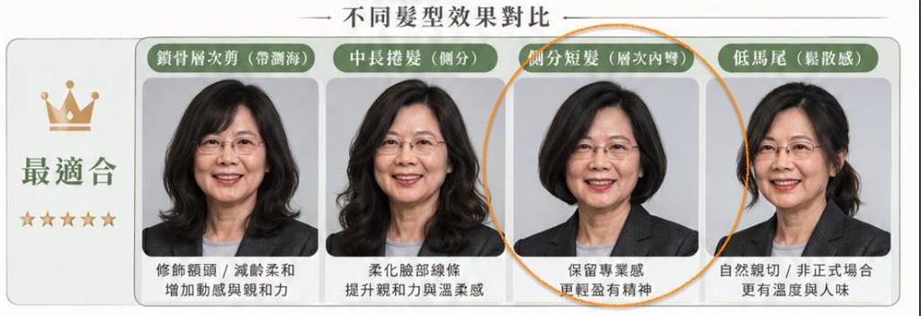 鵝蛋臉小英「AI命定髮型」出爐！蔡英文嫌：不懂我、我還是維持現狀