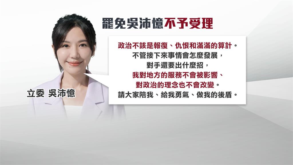 張延廷萬華設籍未滿4個月 罷免吳沛憶案不予受理