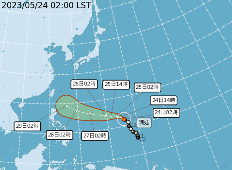 快新聞／「瑪娃」動向大轉彎路徑曝　今西半部仍有零星降雨明起水氣減少趨緩 