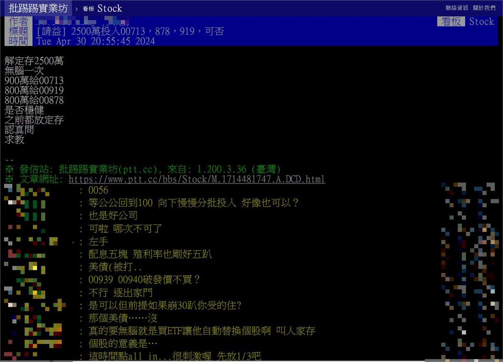 動念解定存!他捧2500萬想轉戰「這3檔ETF」可嗎? 大票網激推:穩到不行