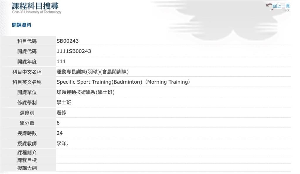 快新聞／李洋金牌2連霸成體大「最年輕副教授」　課表曝光專門教授「這門課」