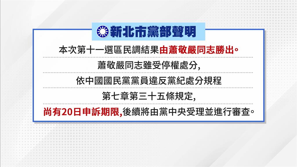 何元楷、蕭敬嚴皆稱初選勝出　徐巧芯轟：新北黨部就是一坨屎