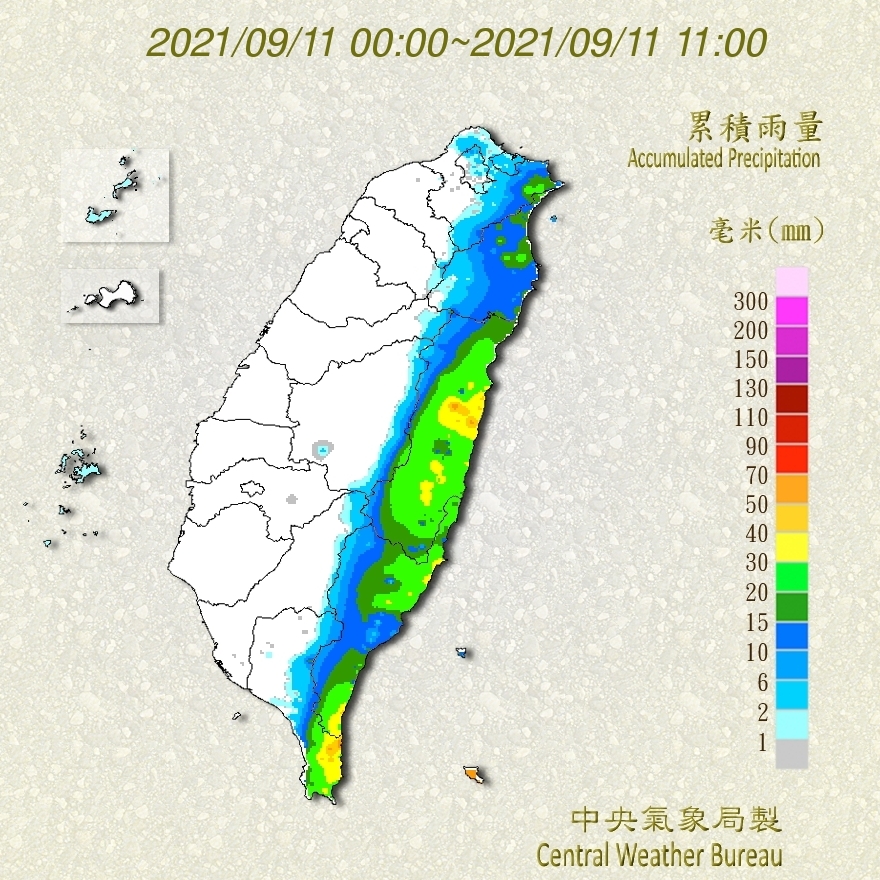 護國神山「中央山脈」發威！降雨預報出爐「台灣東西」對半分割