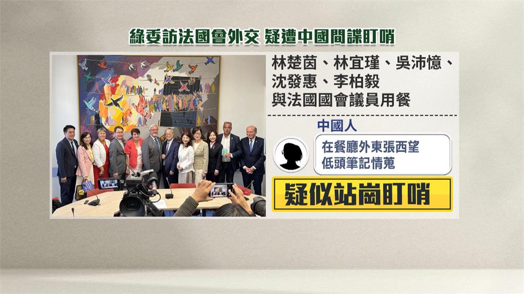 又傳中國跟監？　民進黨立委赴法疑遭中國人盯哨