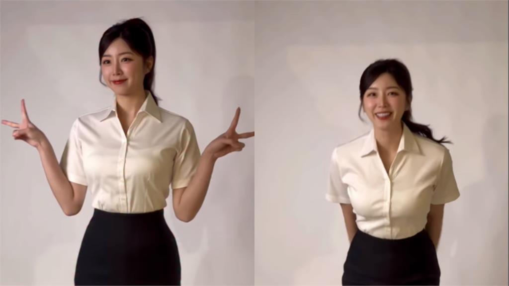 安芝儇「換上黑絲OL裝」11秒側錄片流出！犯規抬腿「全入鏡」電暈萬網