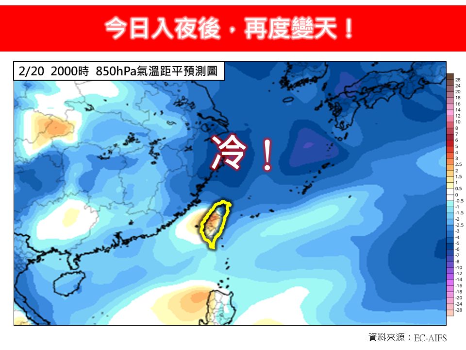 回暖不到1天冷氣團又來了!強度「直逼寒流」…專家分析:這3天最凍