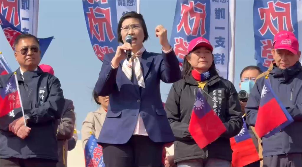 快新聞/徐欣瑩誓師大會 電視牆倒塌畫面曝