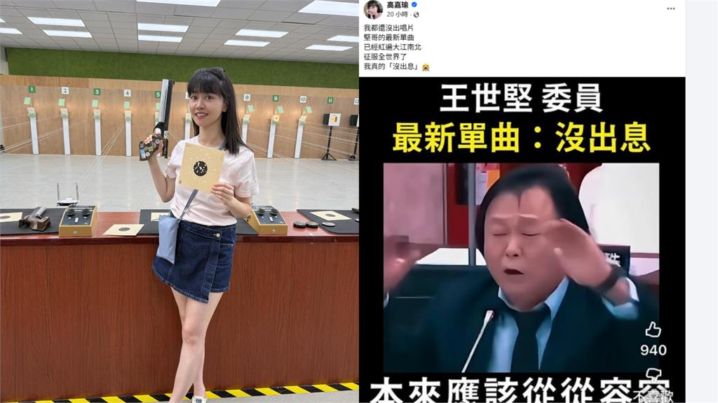 王世堅質詢內容變暴紅神曲！67萬人朝聖全網瘋傳…高嘉瑜哭了：我真的「沒出息」