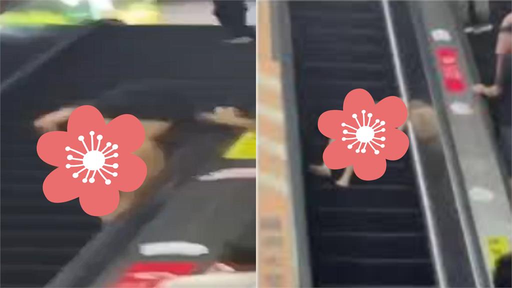 手扶梯驚見「女子全身赤裸」橫躺手扶梯！暴走肉色片瘋傳…網猜背後超毛原因