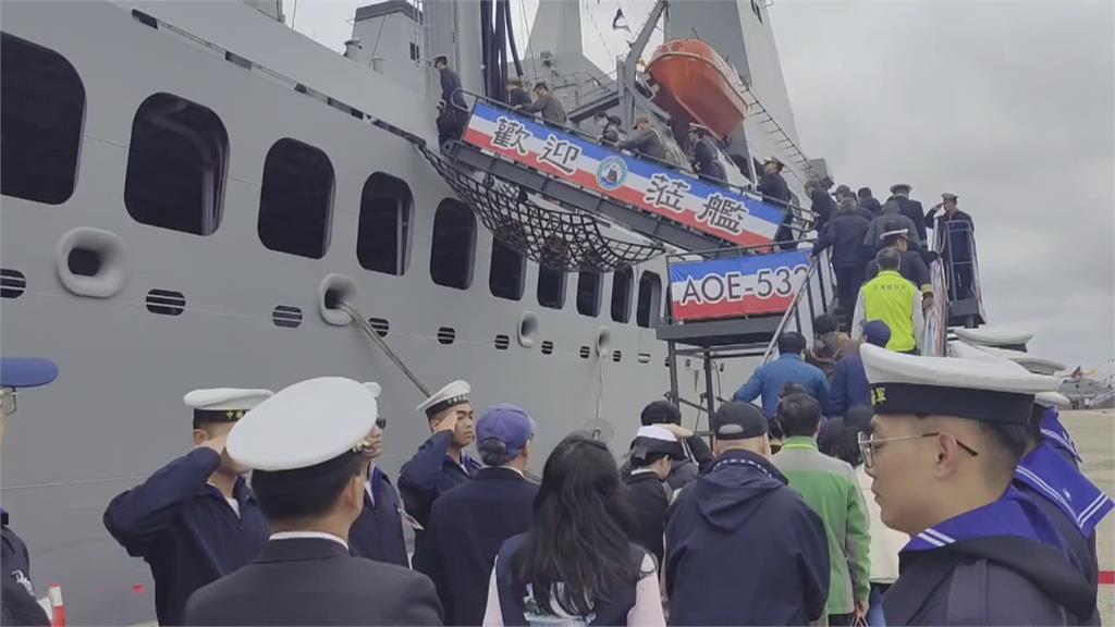 敦睦艦隊靠泊馬公測天島 2名百歲老兵受邀出席