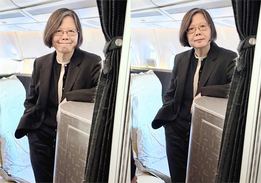 搭機鄰座「帥炸霸氣總裁」竟是蔡英文!偷拍遭抓包「表情秒變」網暈爛:天啊⋯
