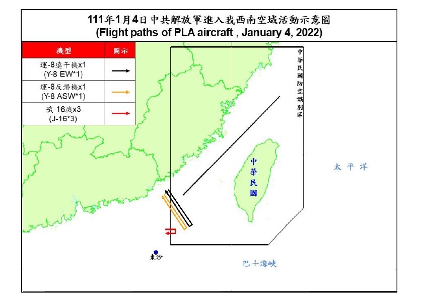 快新聞／中國軍機休息一天又擾台！　「殲16機」等5架次闖我台灣西南空域