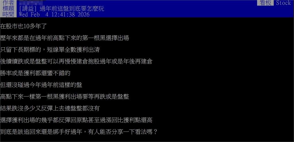 他過年前「第一根黑K就出場」見大反彈超疑惑！網揭關鍵：無腦多就對了