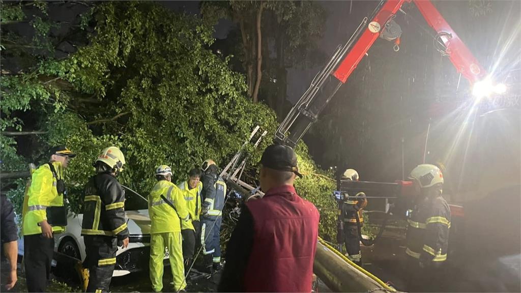 康芮颱風/颱風夜外出買飯遭樹、電線桿重壓 北市騎士送醫不治