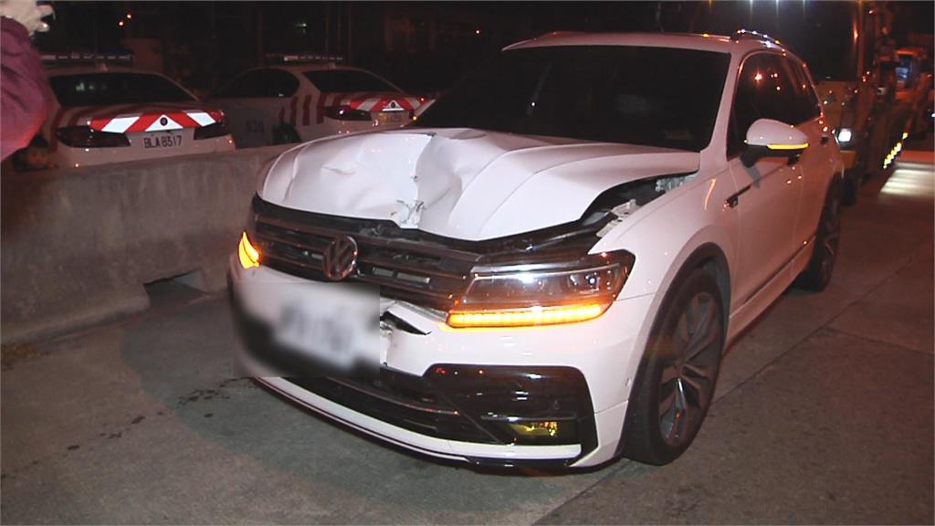 深夜國3南下6車連環車禍 小貨車閃避不及再追撞 2起事故共7車嚴重毀損 幸無嚴重傷亡