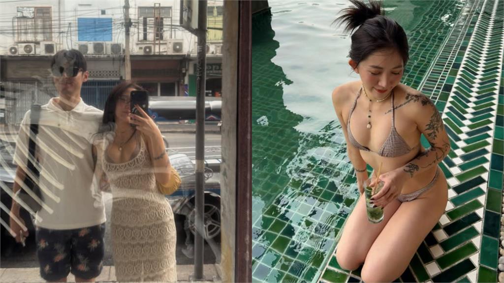 陳艾琳赴泰國過年「辣秀白麻糬」！同框帥尪「躺椅特寫」網暴動：泰帥泰美
