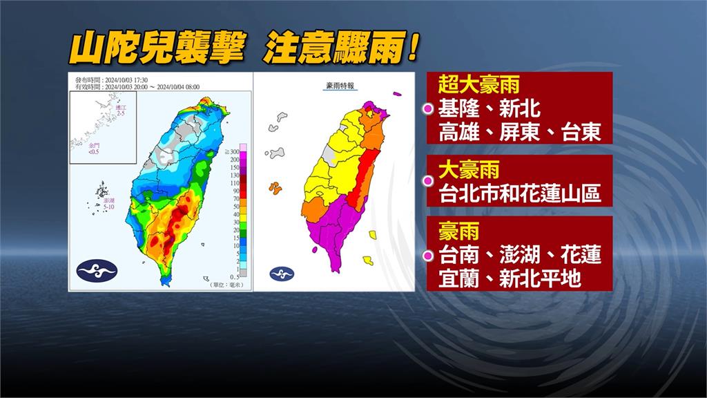 山陀兒轉輕颱龜速滯留屏東一帶　風雨威力不容小覷