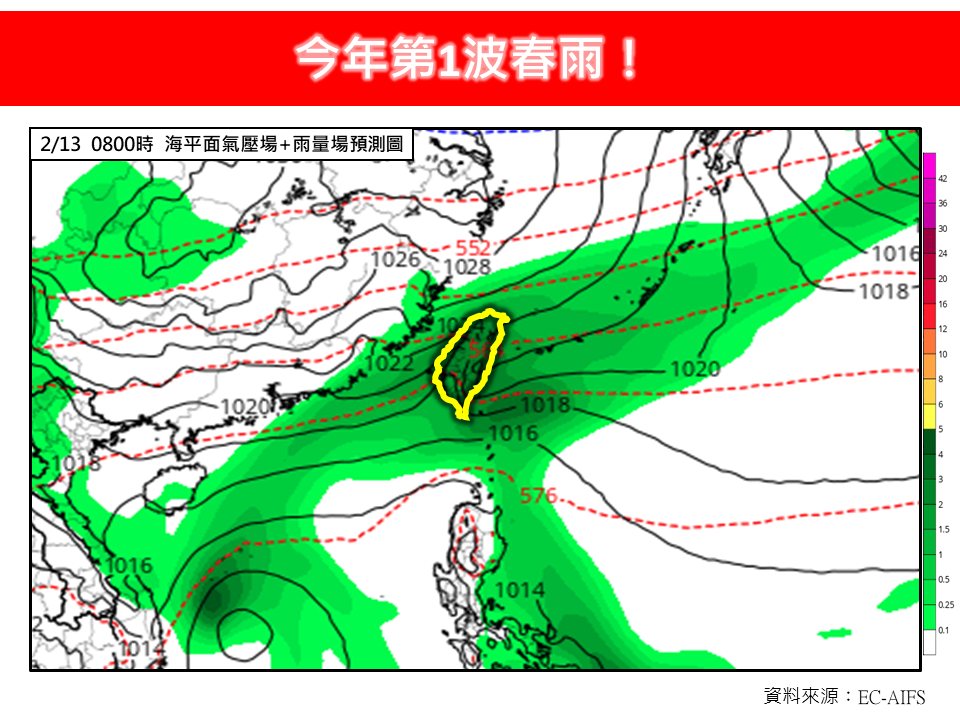 首波春雨報到炸全台!專家曝「降雨熱區」一路下到這天 風寒效應體感更冷