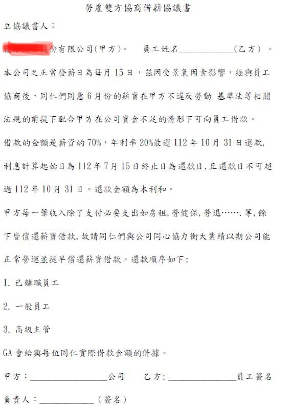 花錢上班？公司1原因要求「上交70%薪水」　新員工見「協議書」愣了