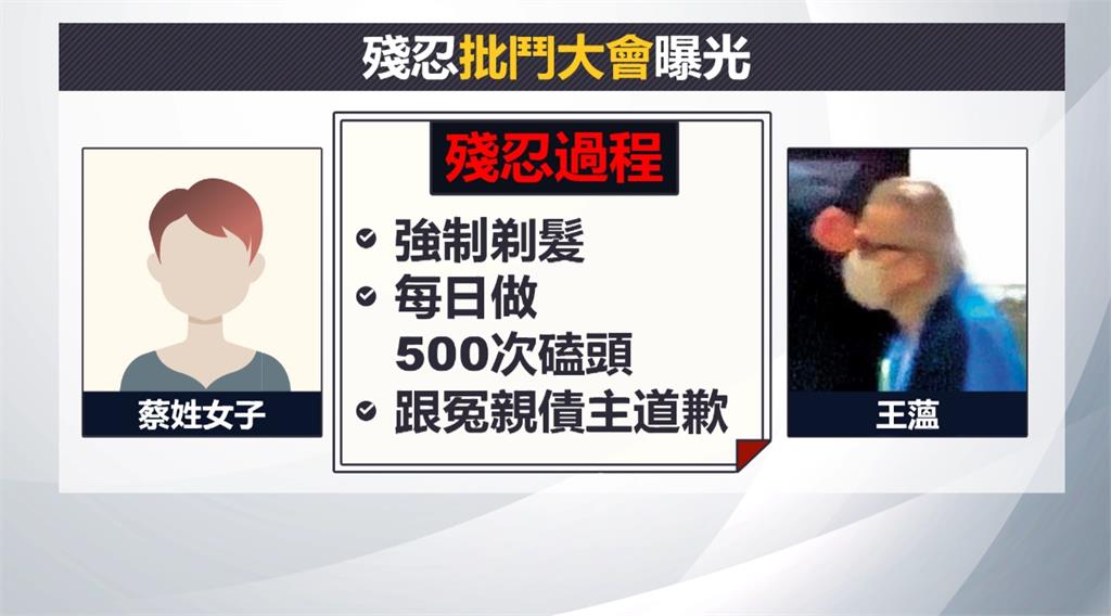 不滿護法使者被傳染新冠 王薀逼剃髮、磕頭「跟冤親債主道歉」