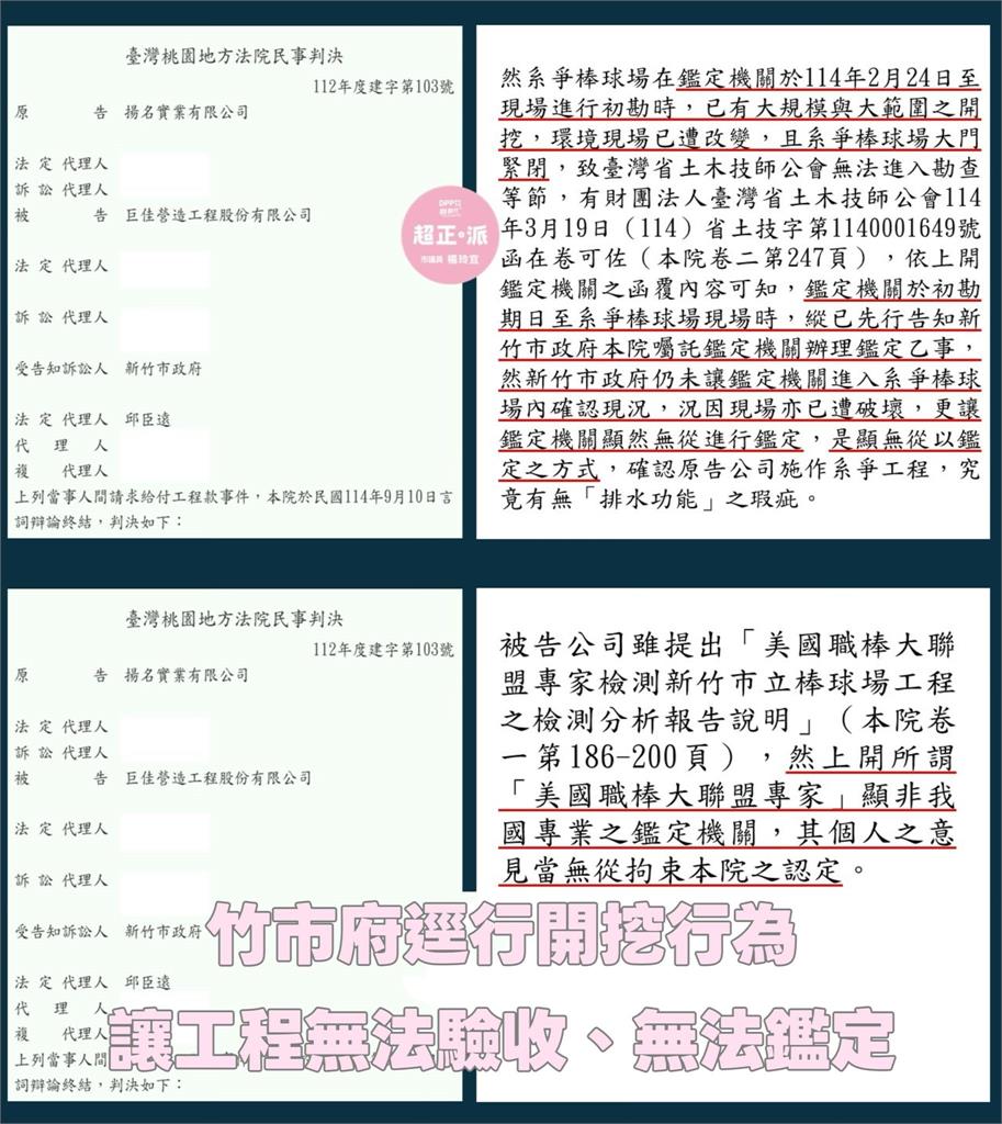 快新聞/竹市府糗了!高虹安「挖大秘寶」遭打臉 法院認證:破壞棒球場