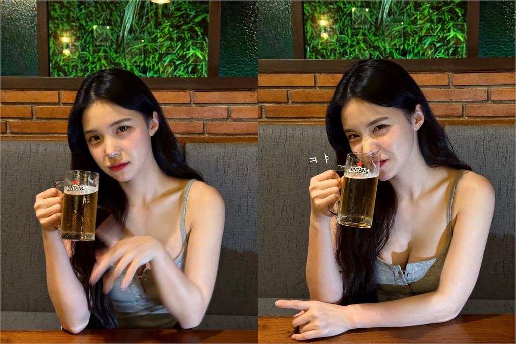李多慧喝酒「胸前鈕扣突解開」！1姿勢秒變「兇惡視角」13萬網全看呆