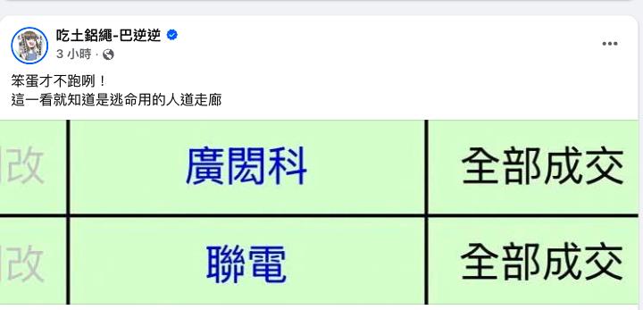 巴逆逆「急賣2檔股」台股強彈千點又翻黑！曝「單日虧損20萬」崩潰了