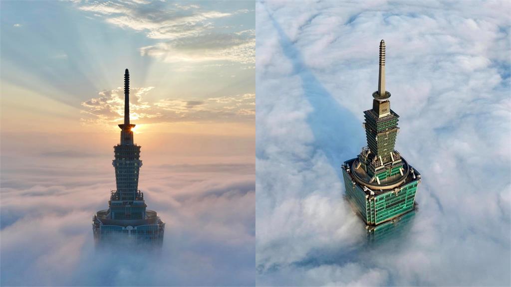 這不是AI!絕美「101雲海照」曝光 全網被美呆:上帝視角