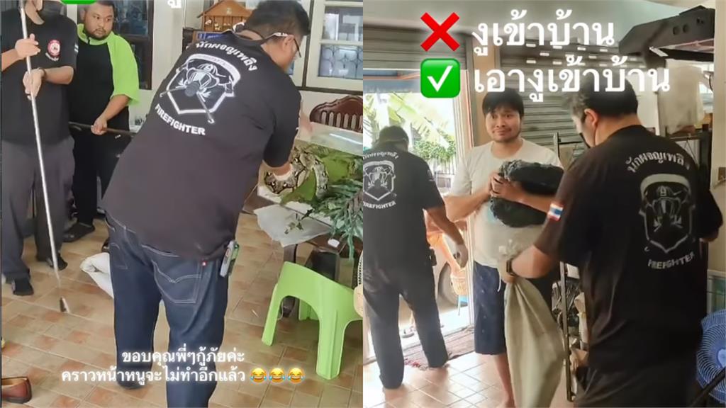 男子喝醉當街把玩「大蟒蛇」還帶回家！他酒醒「全失憶」下秒救援隊登門結局曝