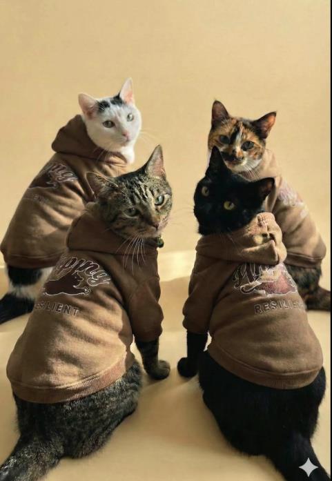 蕭美琴家中4寶「塞進迷你版戰貓帽T」萌翻！突曬「換裝照」網讚：美少女戰士