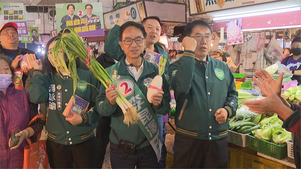 選前超級星期天菜市場成兵家必爭之地　黃偉哲輔選李昆澤VS黃柏霖拜票博感情