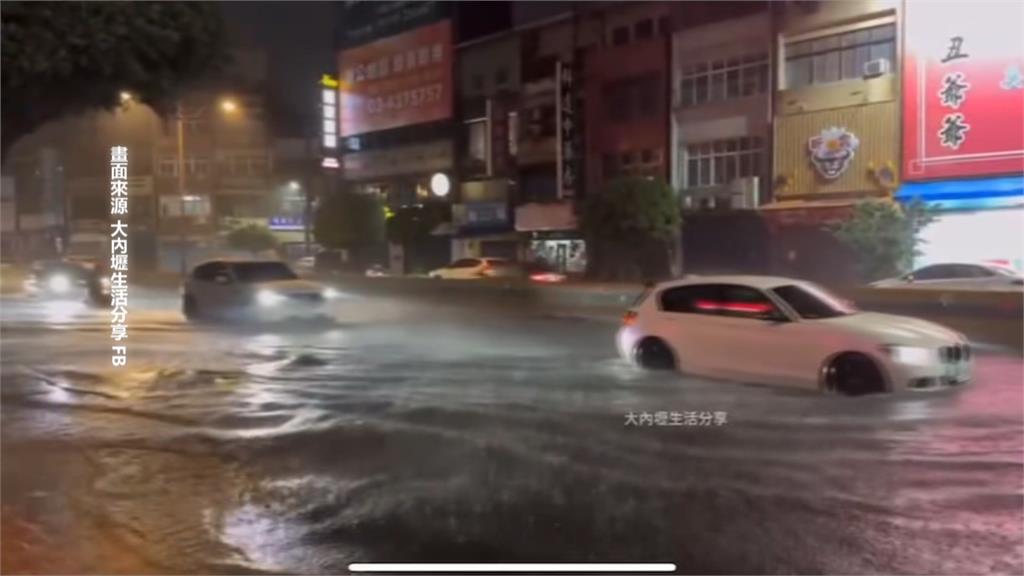 風雨炸桃園！　中壢夜市變"雨市"　　中原大學"配電箱狂