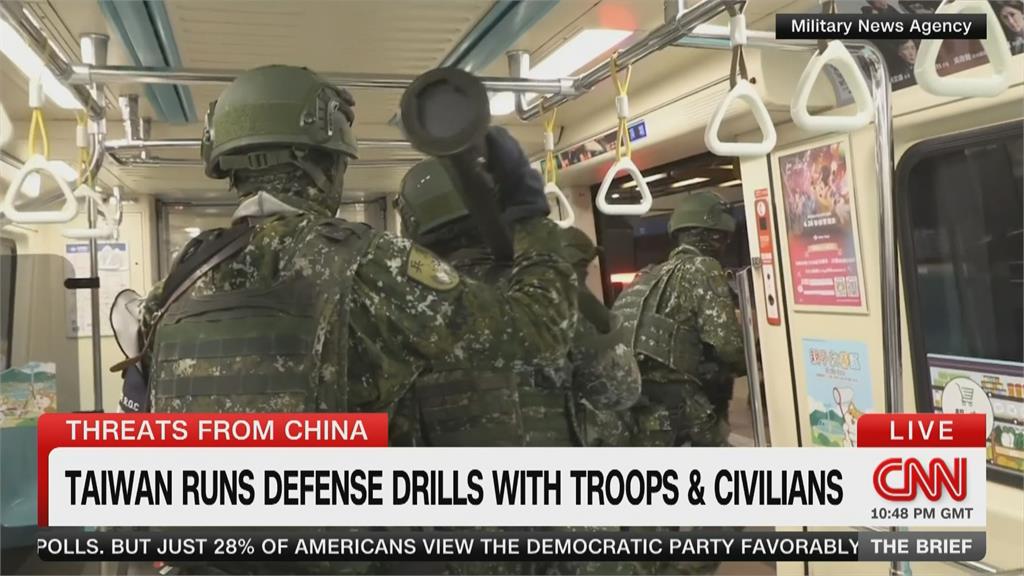 關注台灣史上規模最大漢光演習　CNN駐台記者親身上街體驗