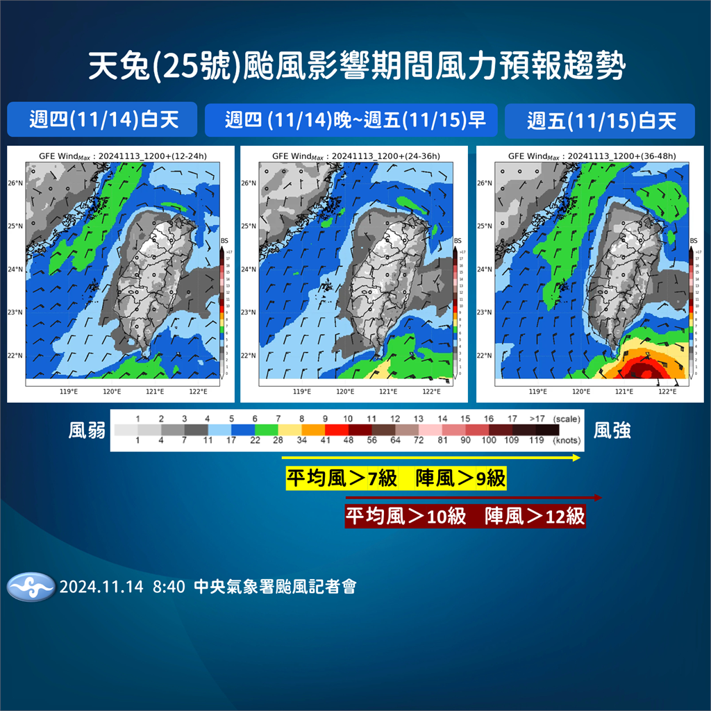 快新聞／中颱天兔發海警！預計明早暴風圈接近台灣　「這幾區」將首當其衝