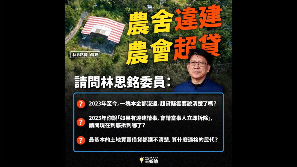 遭王婉諭控超貸買8千坪農地 林思銘:非我所有